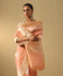 Handloom_Peach_Pure_Kora_Silk_Banarasi_Saree_With_Sona_Rupa_Booti_WeaverStory_01