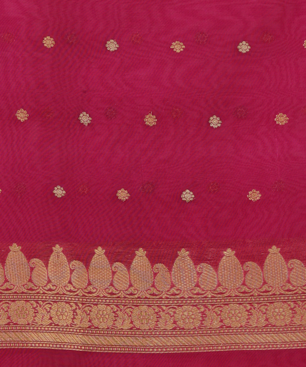 Plum_Handloom_Pure_Kora_Silk_Banarasi_Saree_With_Sona_Rupa_Booti_WeaverStory_05