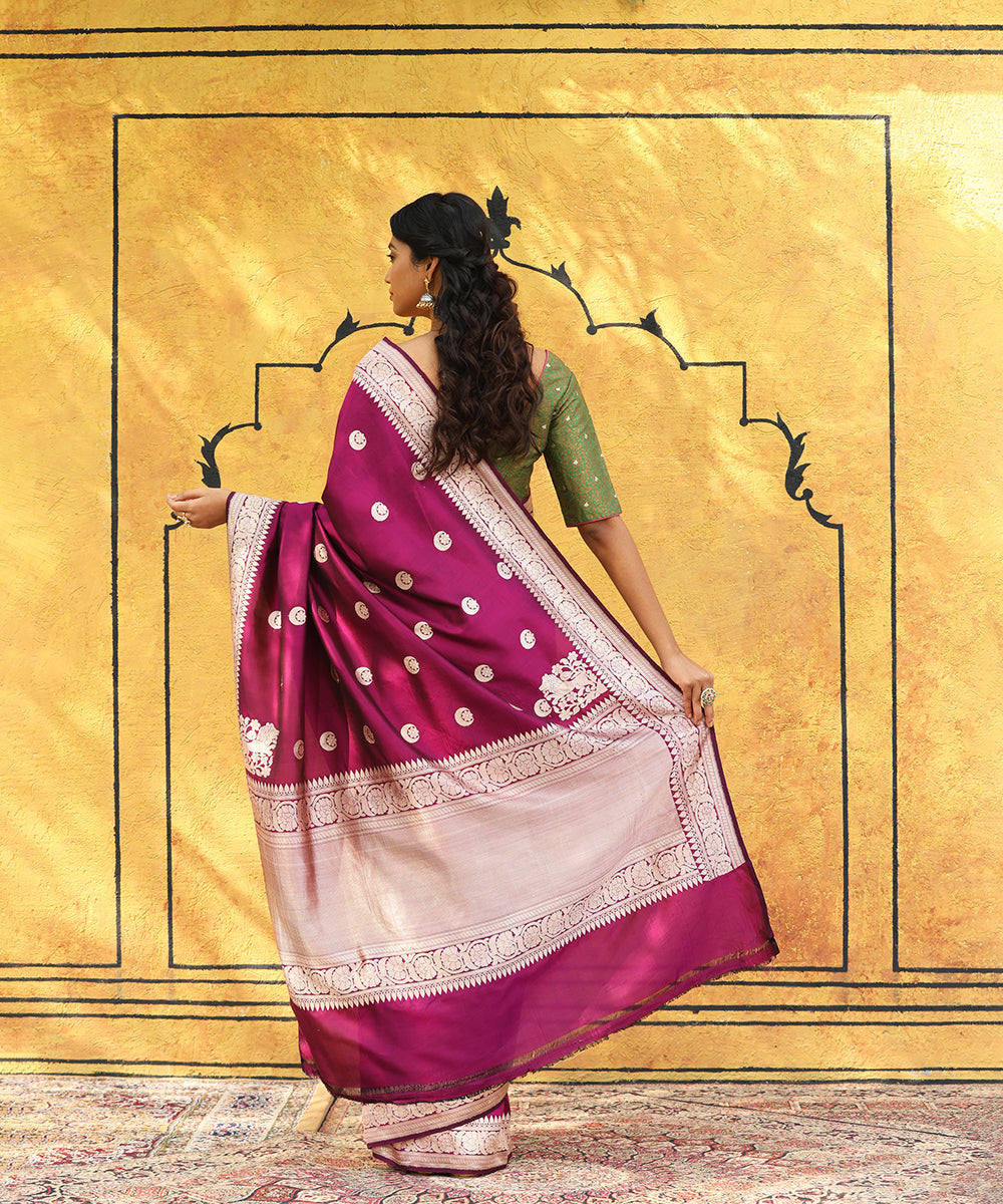 Plum_Handloom_Pure_Katan_Silk_Banarasi_Saree_With_Chaand_Boota_WeaverStory_03