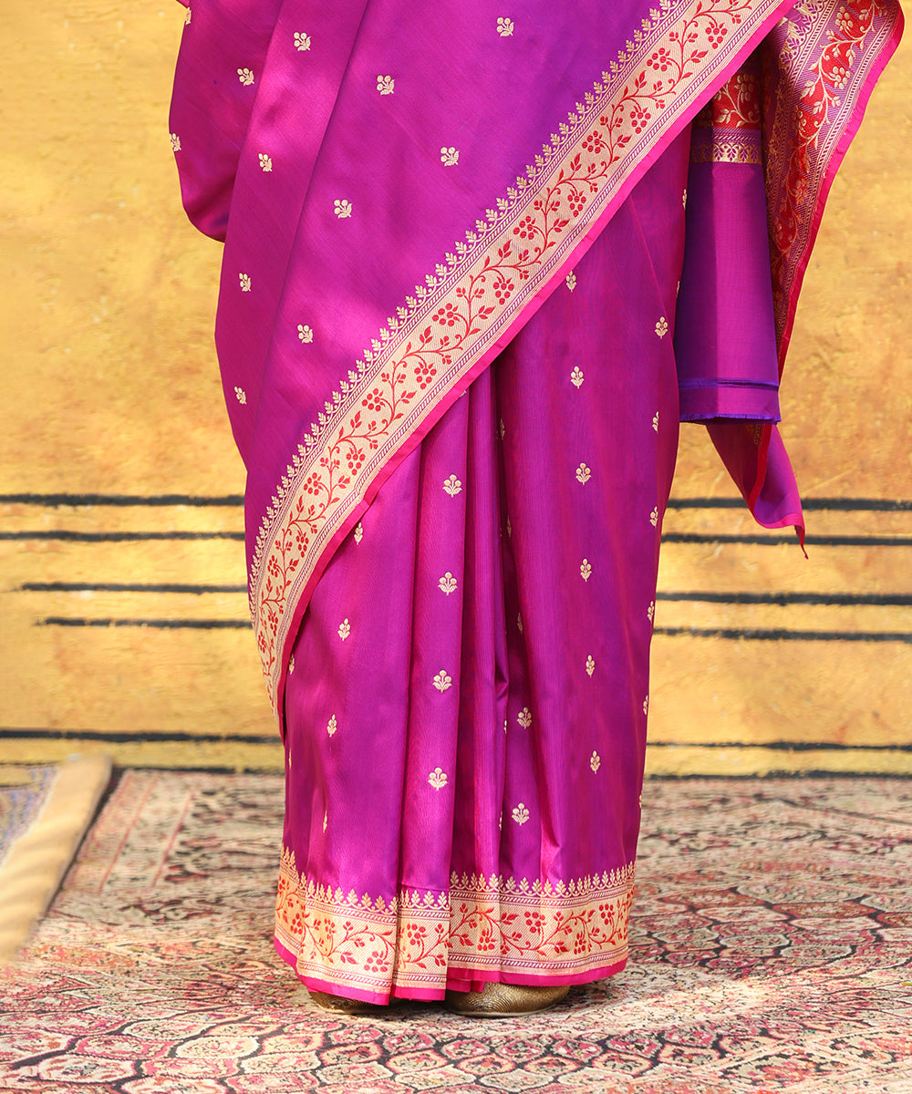 Plum_Handloom_Pure_Katan_Silk_Banarasi_Saree_With_Meenakari_Border_And_Palla_WeaverStory_04