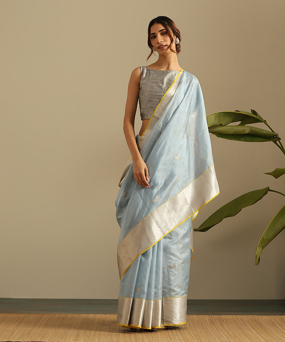 Handloom_Powder_Blue_Pure_Tissue_Chanderi_Saree_With_Twin_Bird_Motifs_And_Broad_Zari_Border_WeaverStory_02