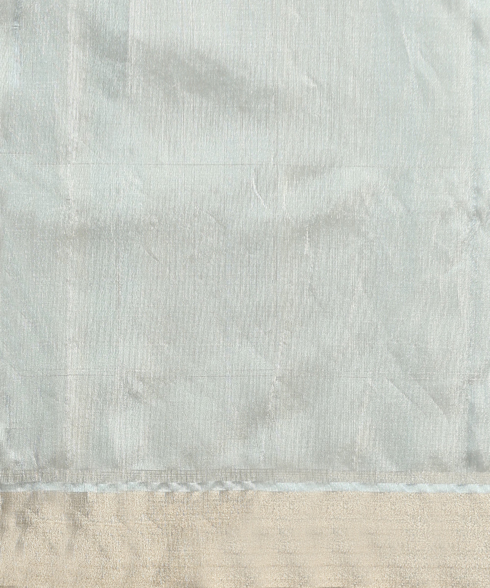Blue_And_Silver_Zari_Handloom_Pure_Silk_Tissue_Chanderi_Saree_With_Twin_Flower_Motif__WeaverStory_06