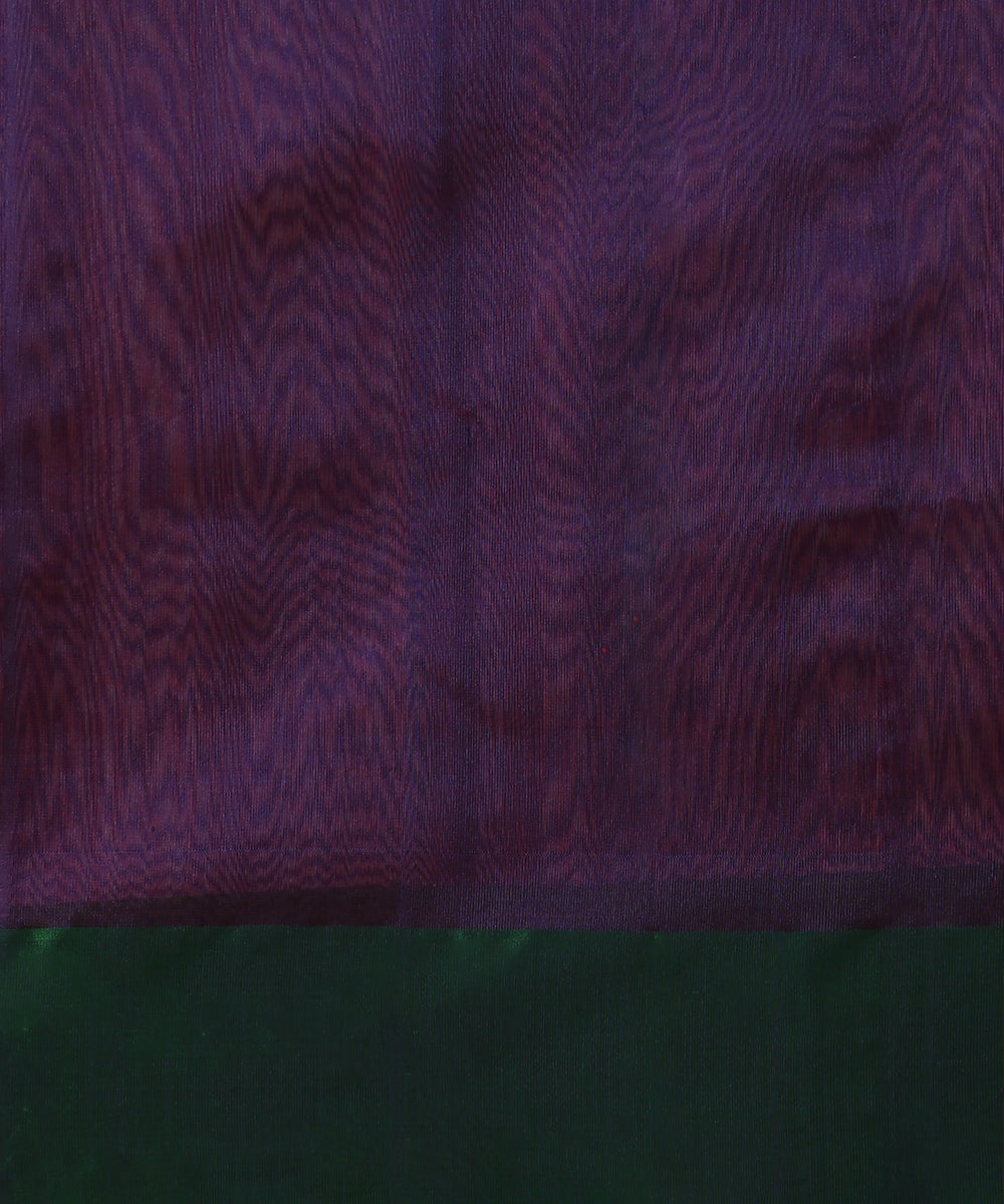 Purple_Handloom_Pure_Silk_Chanderi_Saree_With_Zari_Meenakari_Flowers_And_Green_Border_WeaverStory_06