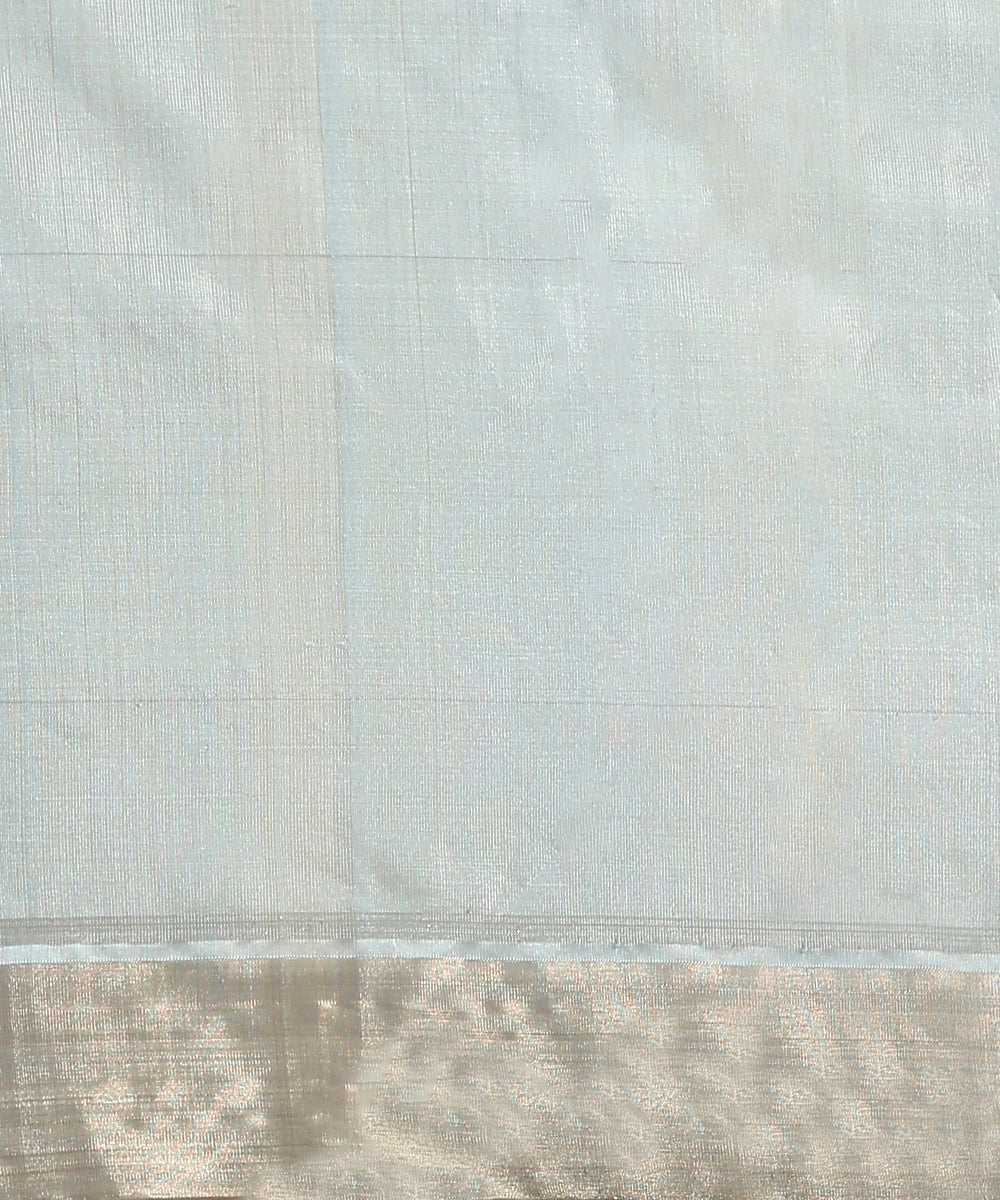 Handloom_Blue_And_Silver_Pure_Tissue_Chanderi_Saree_With_Meenakari_Floral_Booti_WeaverStory_06