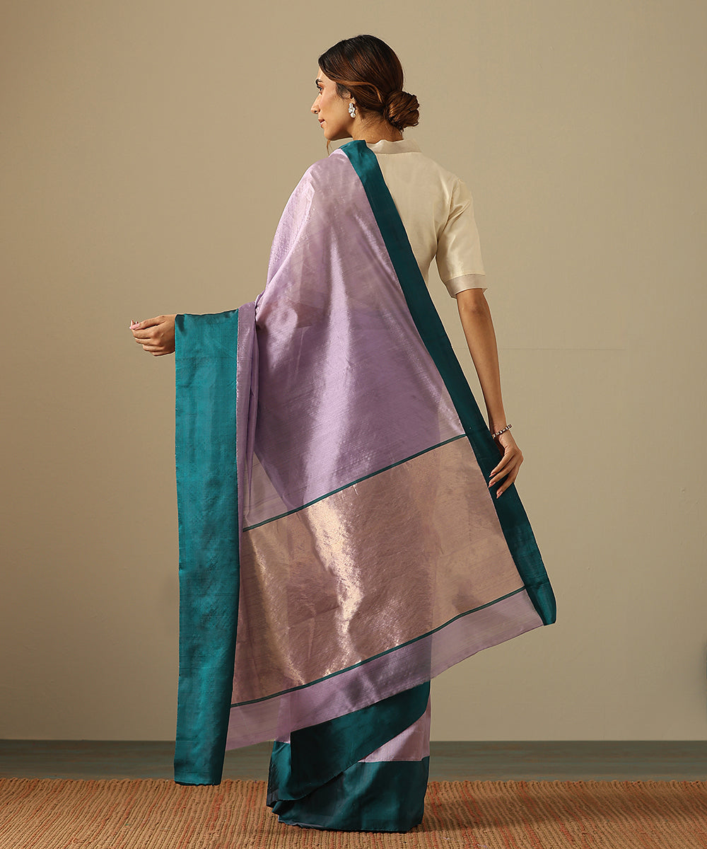 Mauve_Handloom_Pure_Silk_Chanderi_Saree_With_Teal_Blue_Mashroo_Border_WeaverStory_03