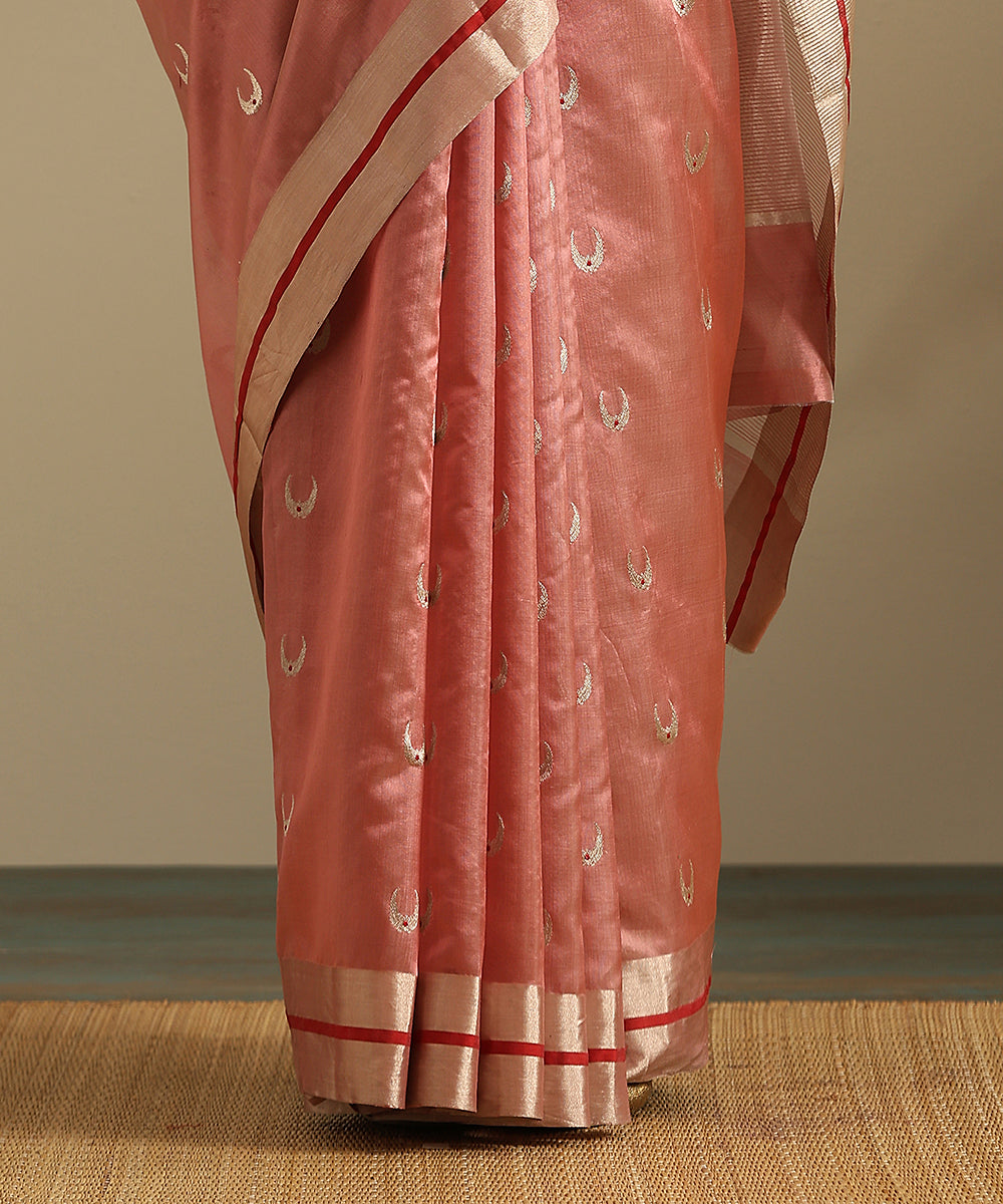 Rose_Pink_Handloom_Pure_Silk_Chanderi_Saree_With_Crescent_Moon_Motifs__WeaverStory_05