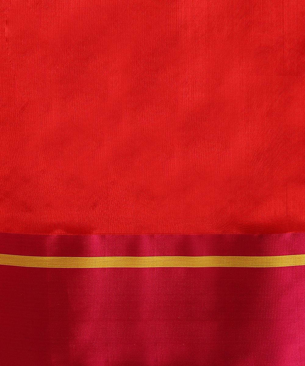 Handloom_Red_Pure_Silk_Chanderi_Saree_With_Hot_Pink_Mashroo_Border_WeaverStory_05