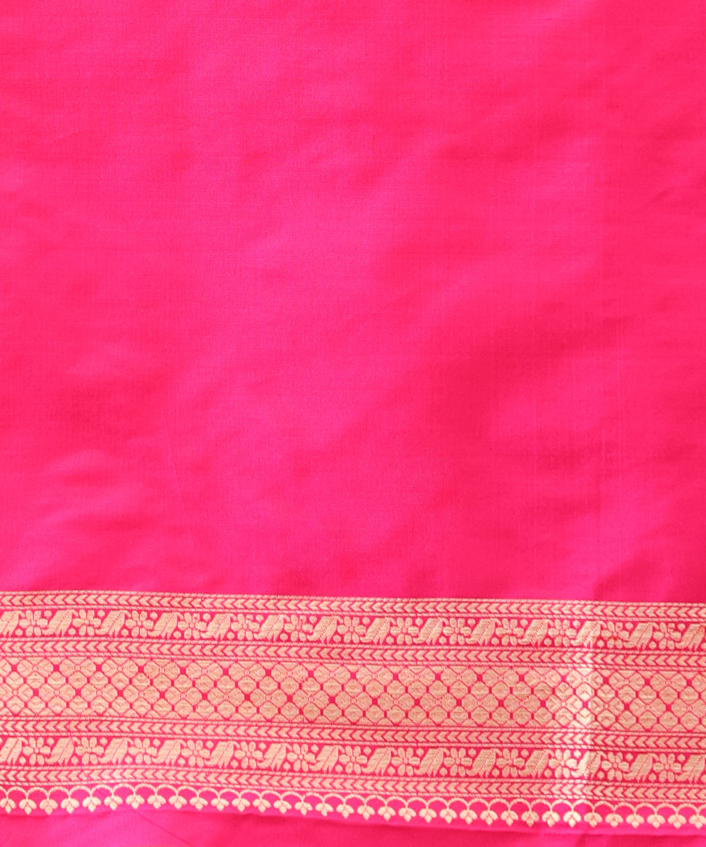 Hot_Pink_Pure_Katan_Silk_Kimkhab_Banarasi_Saree_With_Zari_WeaverStory_05