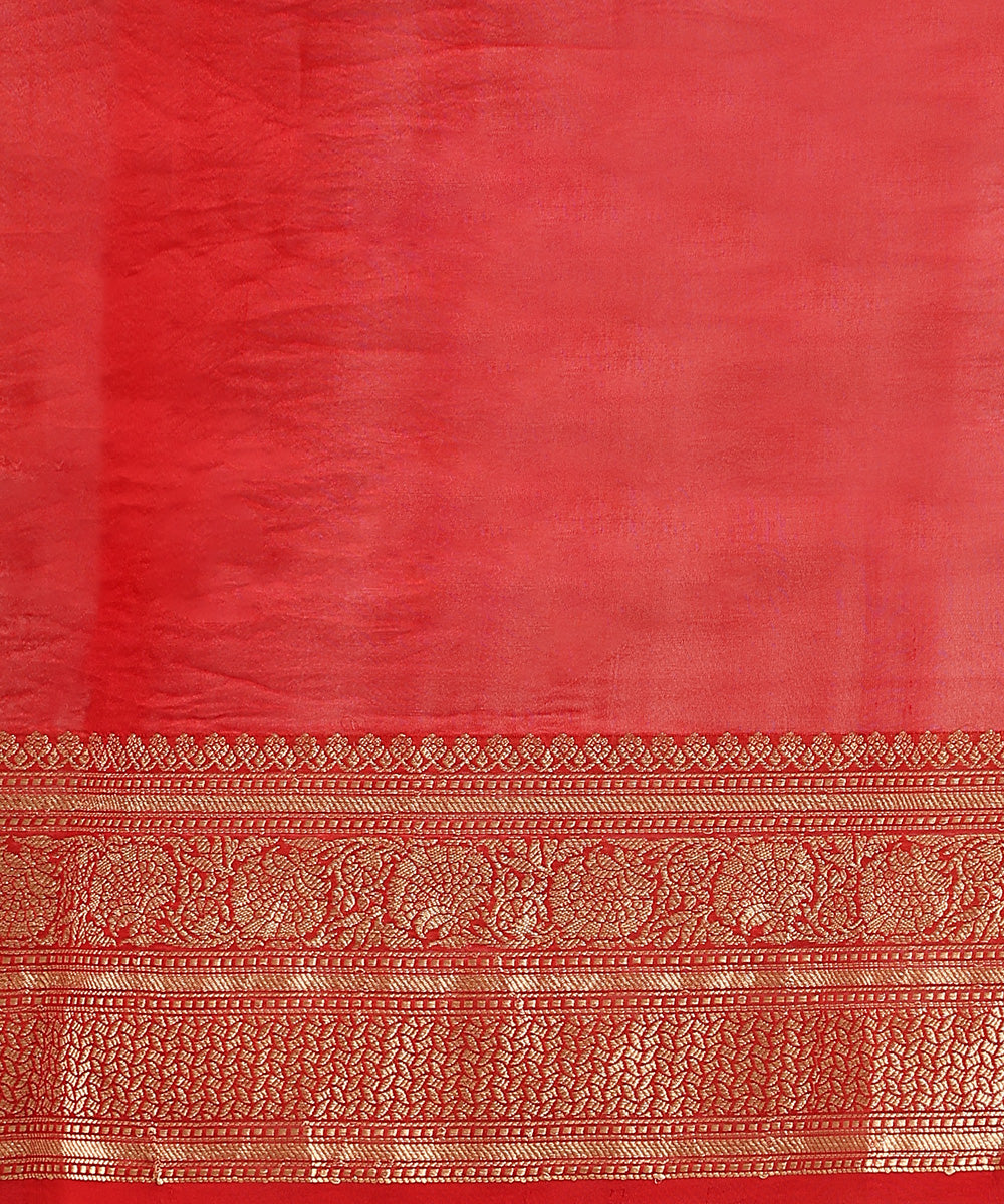 Beige_Handloom_Pure_Kora_Silk_Banarasi_Saree_With_Red_And_Pink_Border_WeaverStory_05