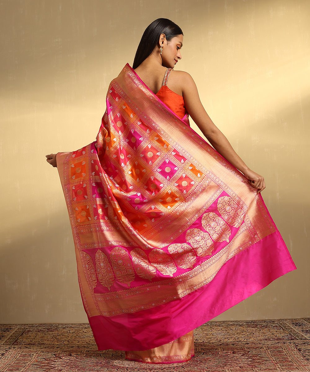 Orange_And_Pink_Handloom_Pure_Katan_Silk_Rangkaat_Banarasi_Saree_WeaverStory_03
