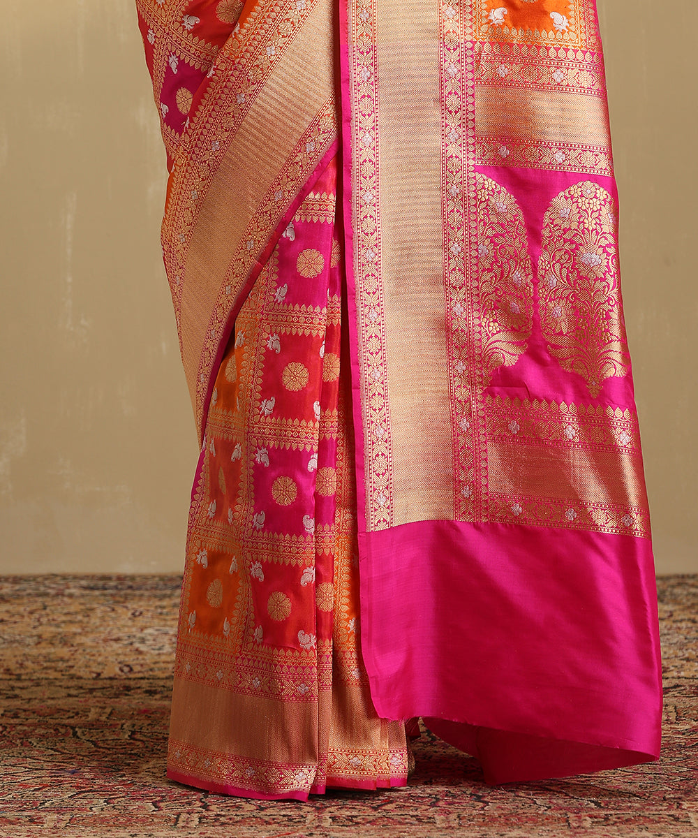 Orange_And_Pink_Handloom_Pure_Katan_Silk_Rangkaat_Banarasi_Saree_WeaverStory_04