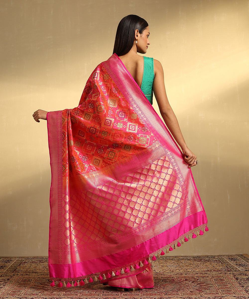 Pink_Handloom_Pure_Katan_Silk_Banarasi_Patola_Saree_With_Meenakari_WeaverStory_03
