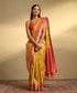 Handloom_Mustard_Pure_Katan_Silk_Meenakari_Banarasi_Patola_Saree_With_Pink_Border_WeaverStory_01