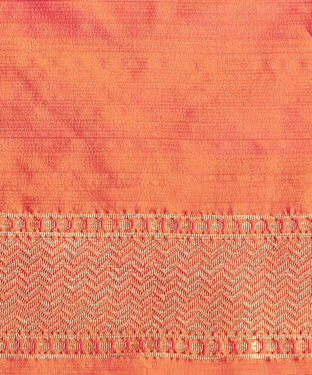 Handloom_Mustard_Pure_Katan_Silk_Meenakari_Banarasi_Patola_Saree_With_Pink_Border_WeaverStory_05