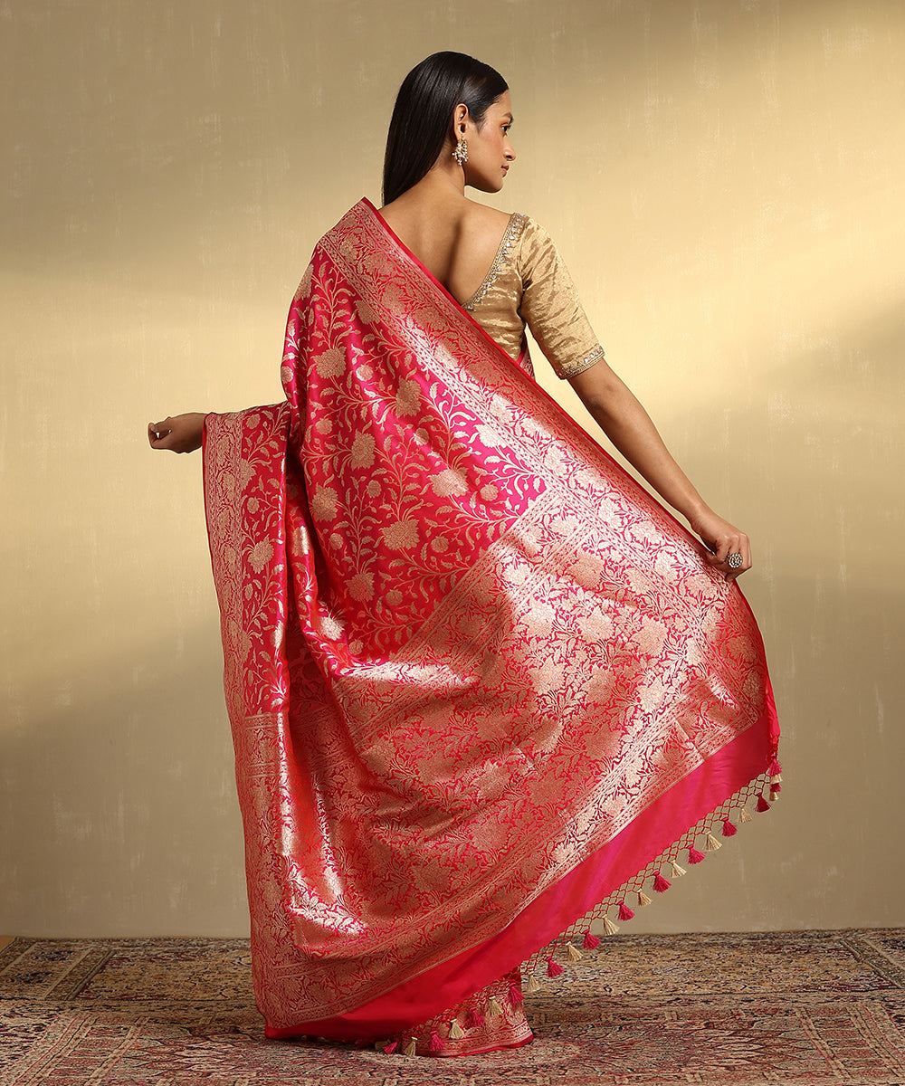Pink_Handloom_Pure_Katan_Silk_Jangla_Banarasi_Saree_With_Cutwork_Weave_WeaverStory_03