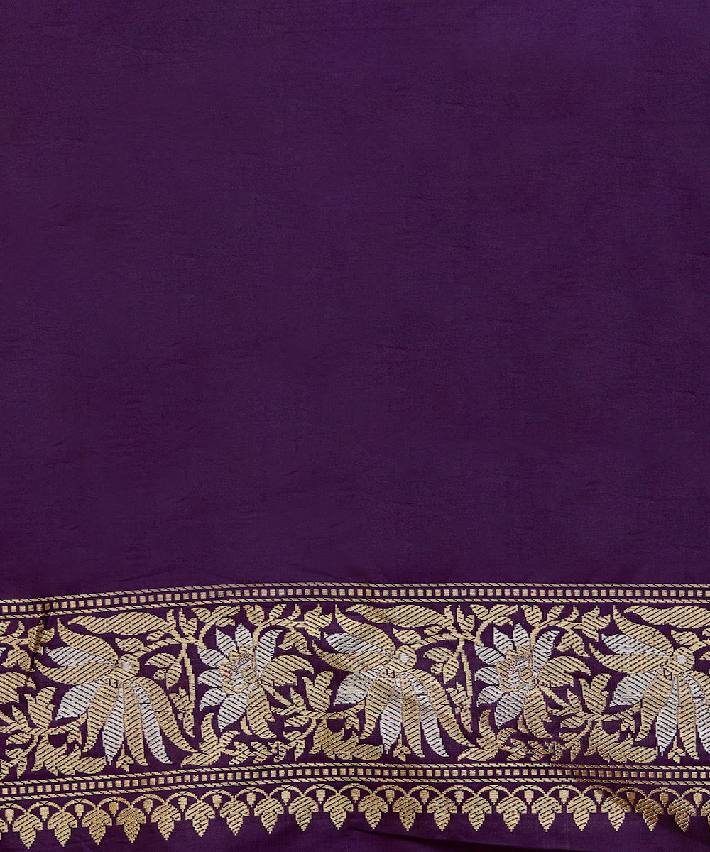 Handloom_Purple_Pure_Katan_Silk_Kadhwa_Banarasi_Saree_With_Gold_And_Silver_Zari_WeaverStory_05