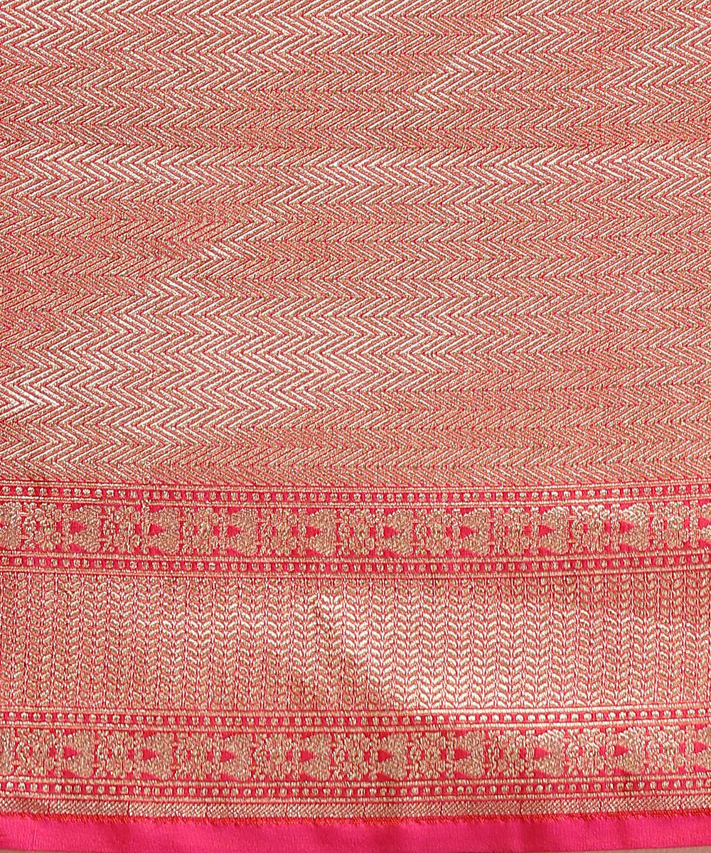 Hot_Pink_Handloom_Pure_Katan_Silk_Jangla_Banarasi_Saree_With_Red_Meenakari_WeaverStory_05