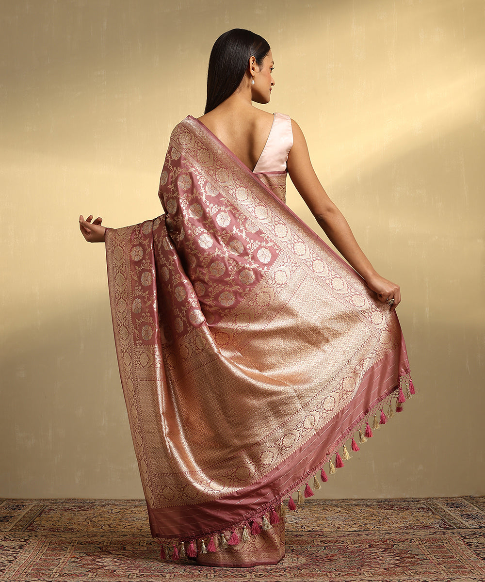 Handloom_Old_Rose_Pure_Katan_Silk_Jangla_Banarasi_Saree_With_Silver_Zari_Meenakari_WeaverStory_03