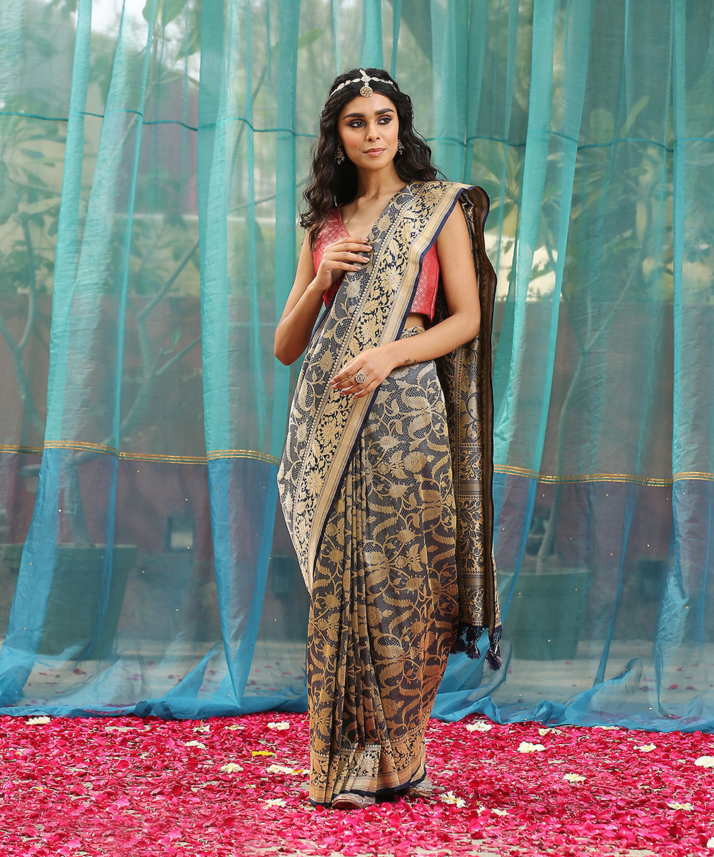 Handloom_Blue_Pure_Katan_Silk_Kimkhab_Banarasi_Saree_with_Zari_Work_WeaverStory_02