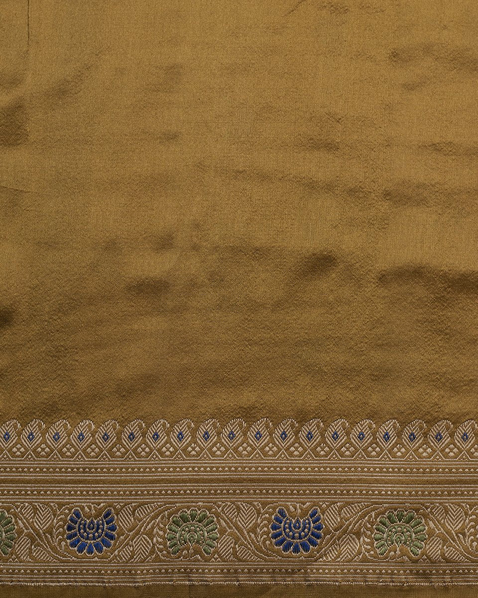 Handloom_Mustard_Baluchari_Saree_with_Multicolor_Small_Paisley_Motifs_WeaverStory_05