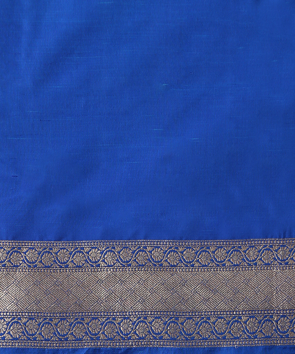 Royal_Blue_Handloom_Pure_Katan_Silk_Banarasi_Saree_With_Maroon_Border_WeaverStory_05
