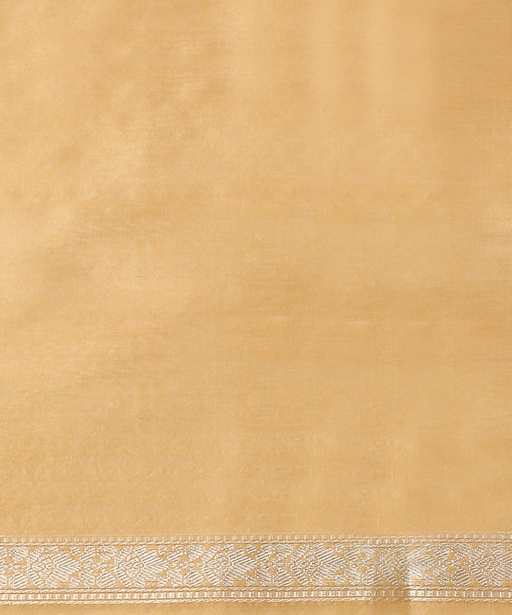 Blue_Handloom_Ektara_Organza_Banarasi_Saree_With_Beige_Kadhwa_Booti_Border_WeaverStory_05