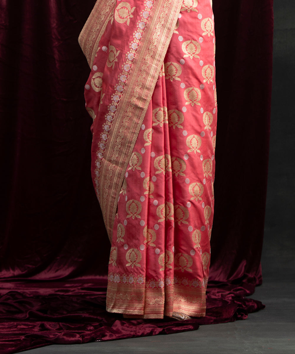 Handloom_Pink_and_Peach_Pure_Katan_Silk_Ektara_Banarasi_Saree_with_Kadhwa_Sona_Rupa_Jaal_WeaverStory_04