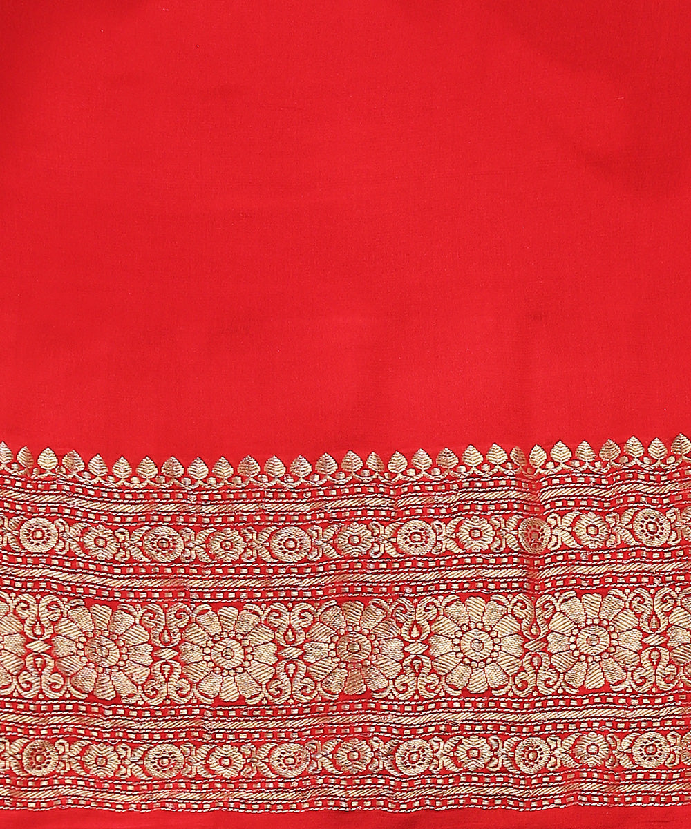 Red_and_Pink_Handloom_Georgette_Banarasi_Saree_With_Kadhwa_Border_WeaverStory_05