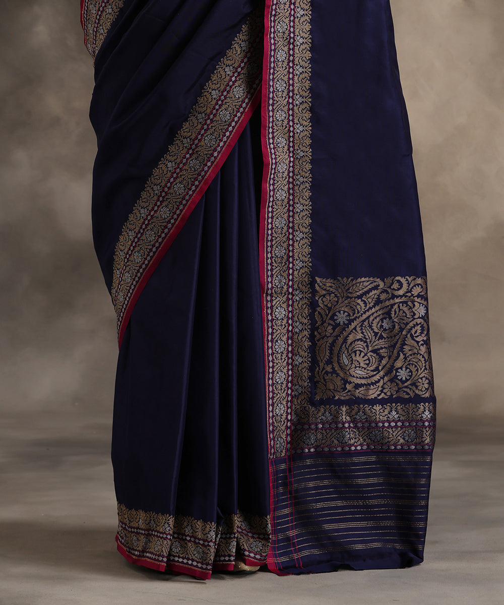 Blue_Handloom_Pure_Katan_Silk_Ektara_Banarasi_Saree_With_Konia_WeaverStory_04
