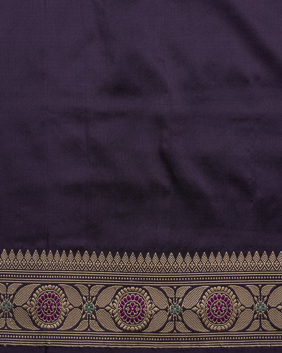 Handloom_Wine_Banarasi_Baluchari_Saree_with_Elephant_Pallu_WeaverStory_05