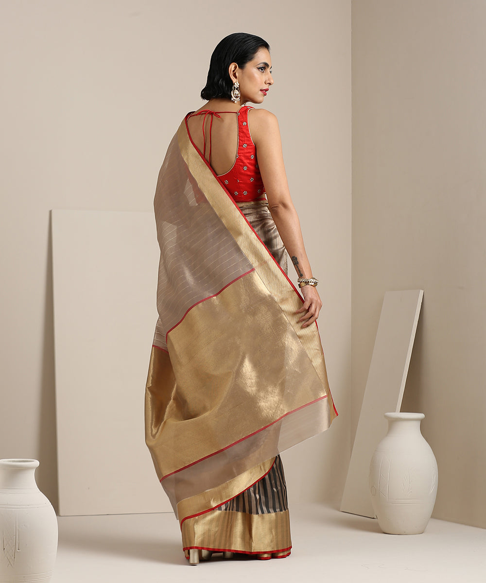 Grey_Handloom_Striped_Silk_Chanderi_Saree_with_Red_Selvedge_WeaverStory_03