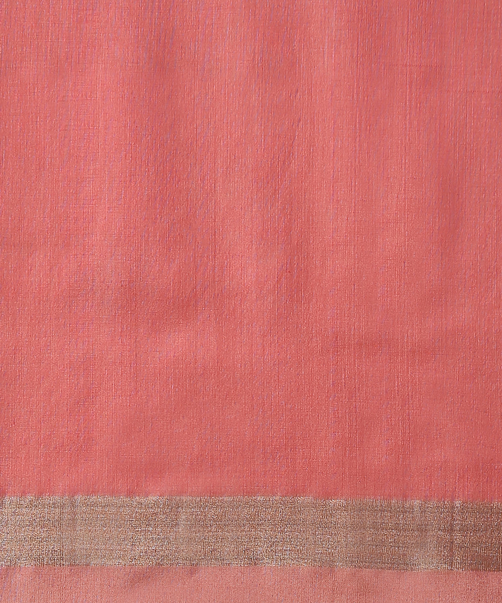 Pink_Handloom_Vrindavan_Cotton_Chanderi_Saree_With_Blue_Booti_WeaverStory_05