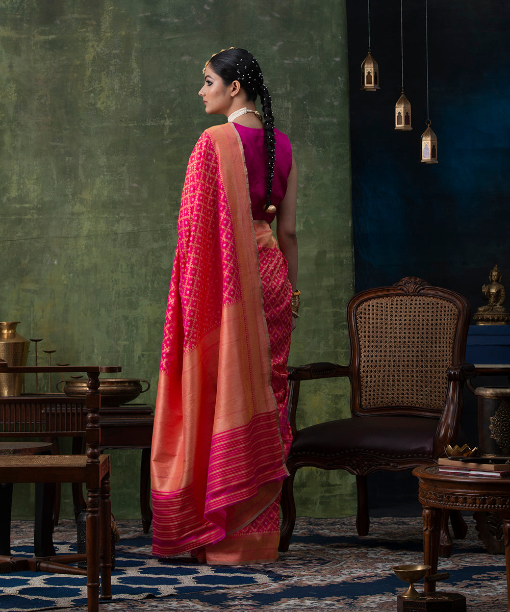 Handloom_Pink_Pure_Katan_Silk_Banarasi_Saree_with_Jaal_WeaverStory_03
