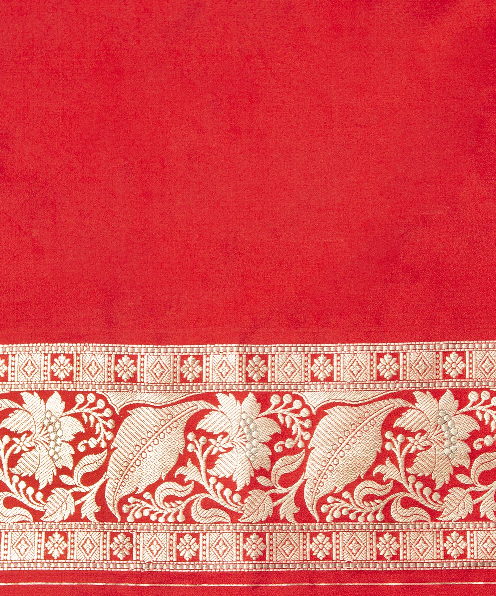 Red_Pure_Katan_Silk_Handwoven_Banarasi_Jangla_with_Meenakari_WeaverStory_05