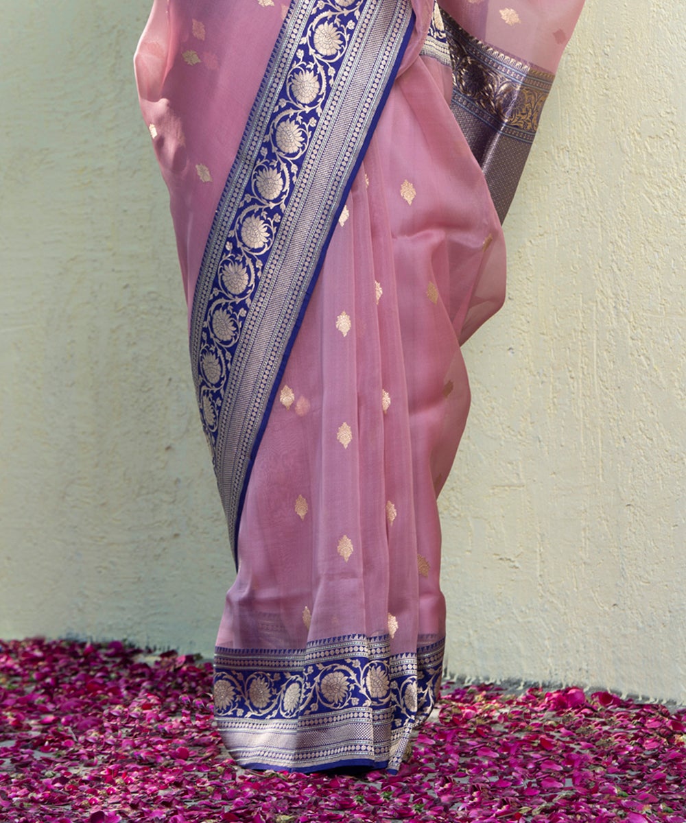 Purple_Handloom_Kora_Silk_Banarasi_Saree_With_Dark_Purple_Border_WeaverStory_04