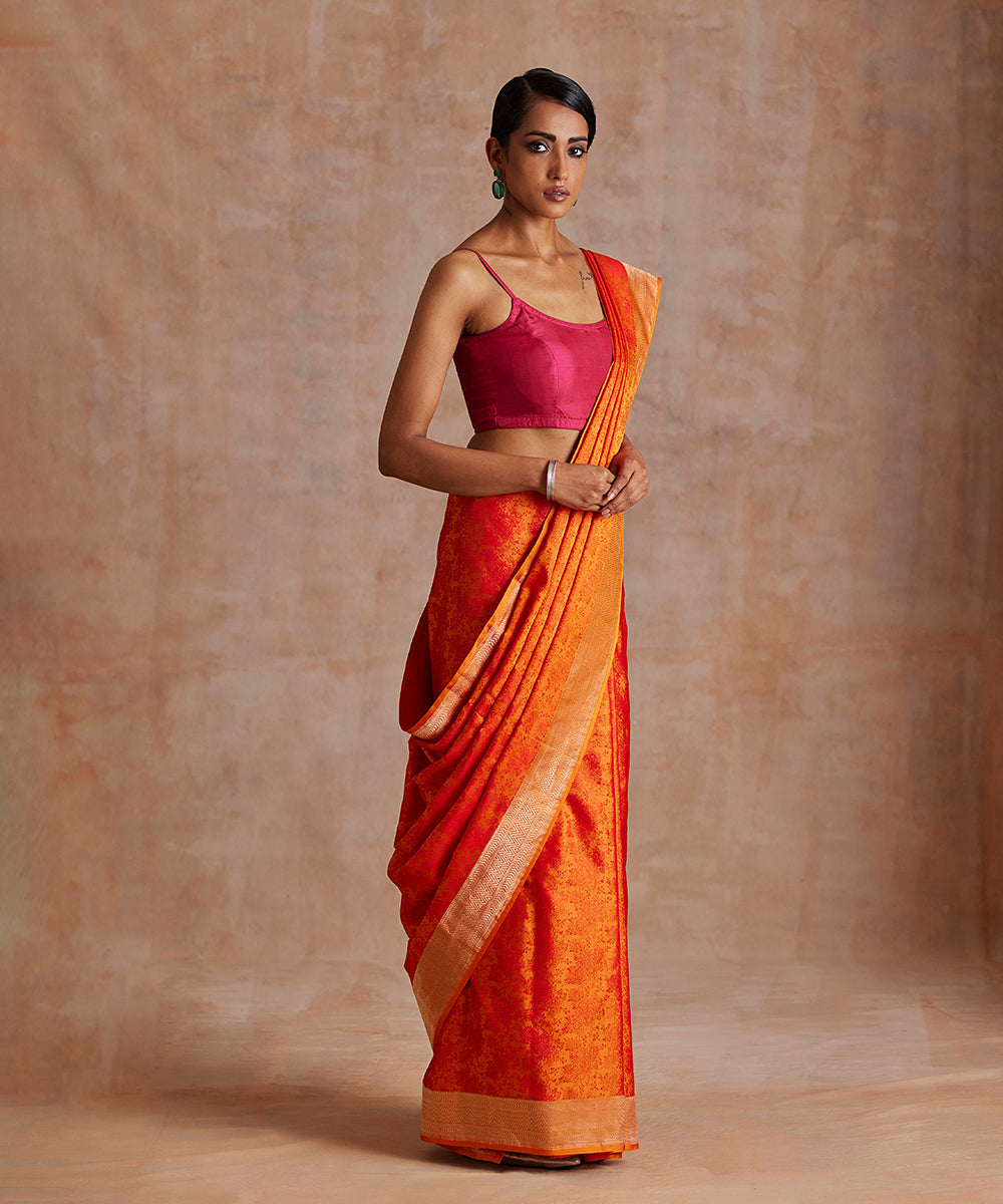 Orange_Handloom_Pure_Katan_Silk_Tanchoi_Banarasi_Saree_WeaverStory_02