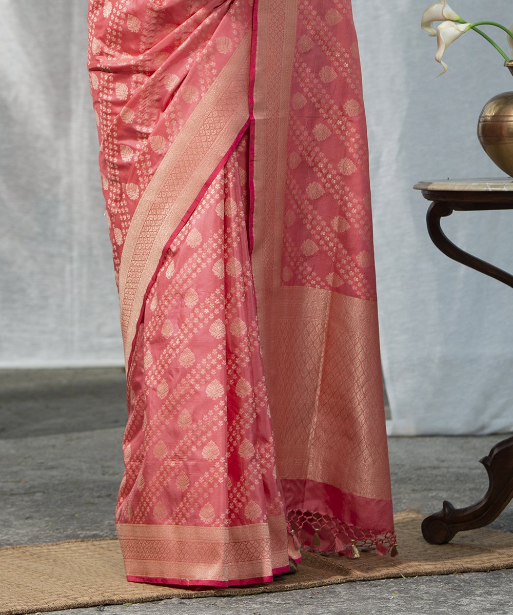Handloom_Peach_Embossed_Weave_Pure_Katan_Silk_Banarasi_Saree_WeaverStory_04