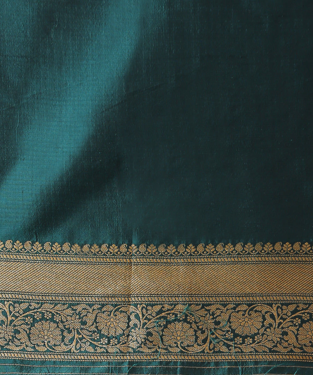 Handloom_Teal_Blue_Pure_Katan_Silk_Banarasi_Saree_with_Cutwork_Booti_WeaverStory_05