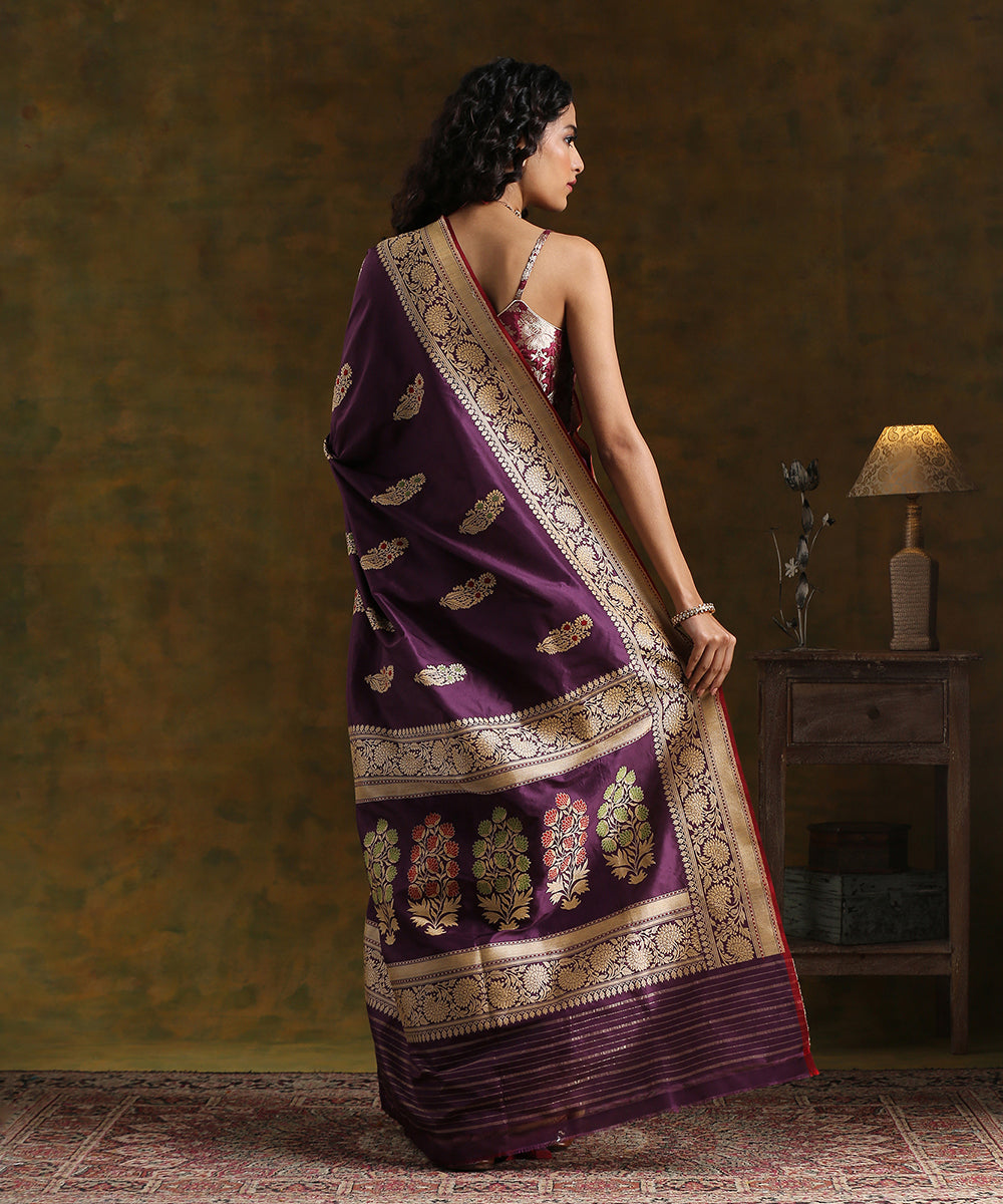 Purple_Handloom_Pure_Katan_Silk_Banarasi_Saree_with_Meenakari_Kadhwa_Boota_WeaverStory_03