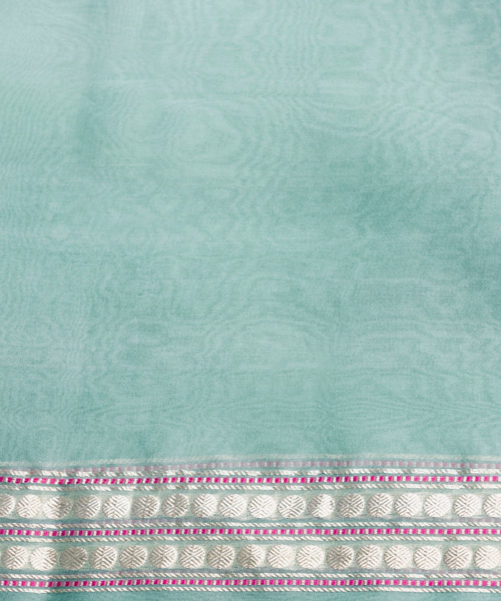 Light_Blue_Handloom_Kora_Silk_Banarasi_Saree_With_Zari_Stripes_And_Floral_Border_WeaverStory_05