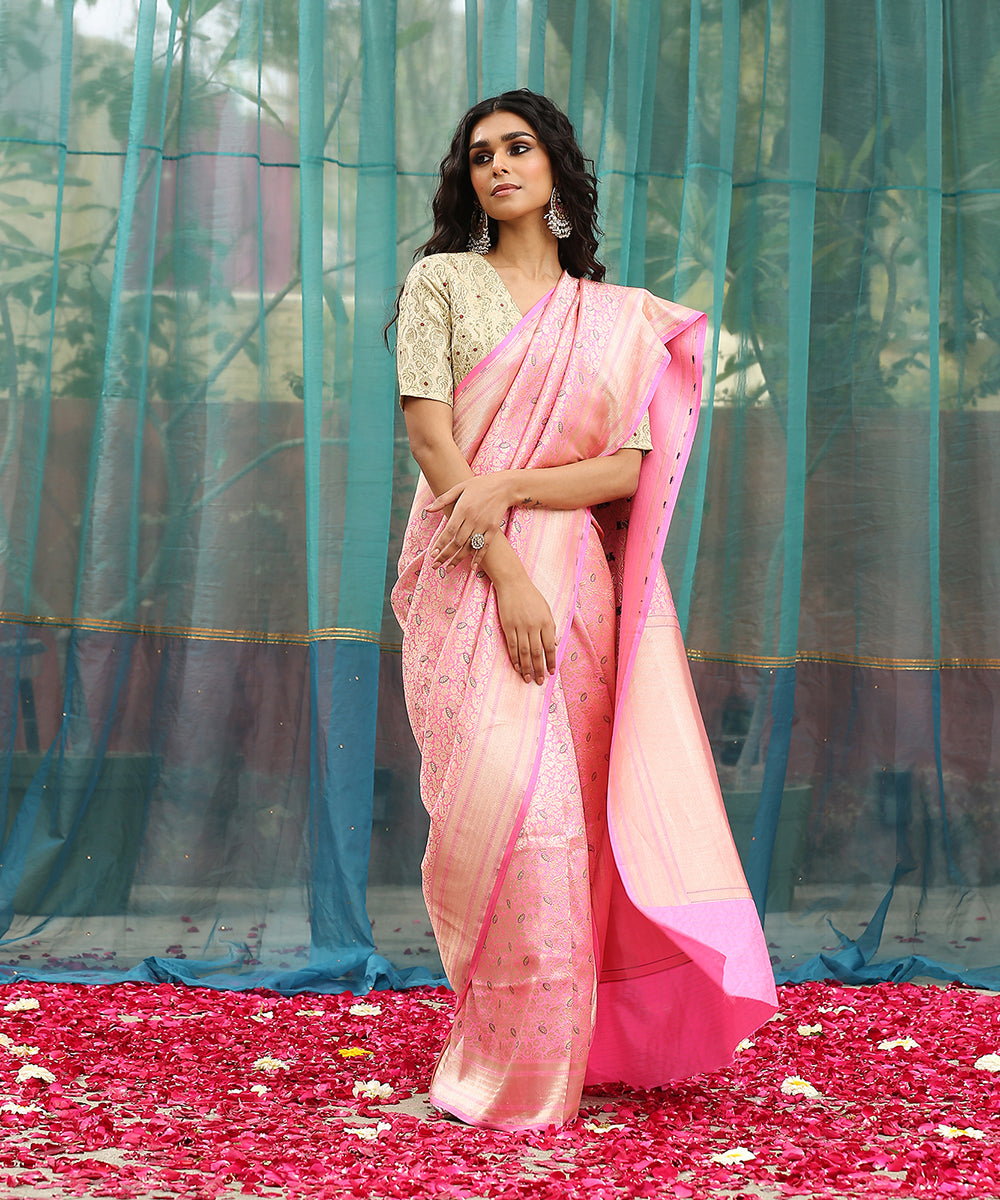Candy_Pink_Handloom_Pure_Katan_Silk_Gul_Kimkhab_Banarasi_Saree_WeaverStory_02