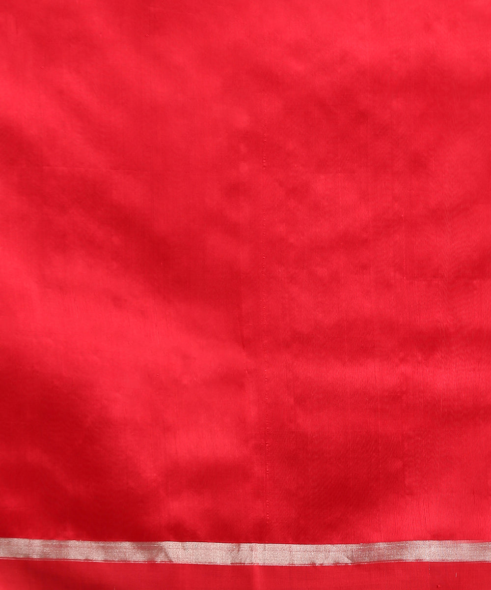 Red_Handloom_Silk_Chanderi_Saree_with_Genda_Meena_Booti_WeaverStory_05