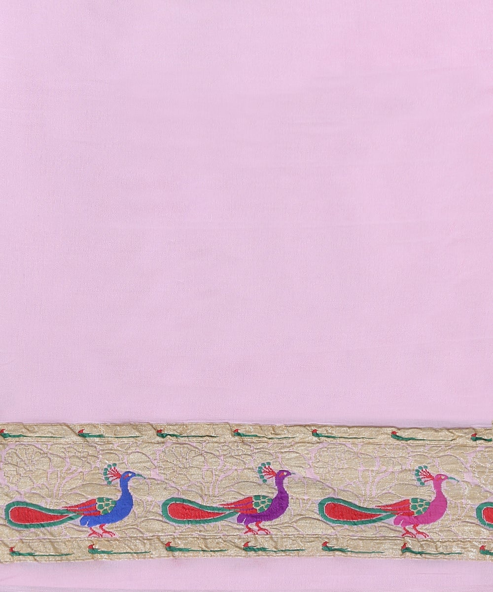 Baby_Pink_Handloom_Striped_Georgette_Banarasi_Saree_With_Kadhwa_Border_With_Birds_WeaverStory_05
