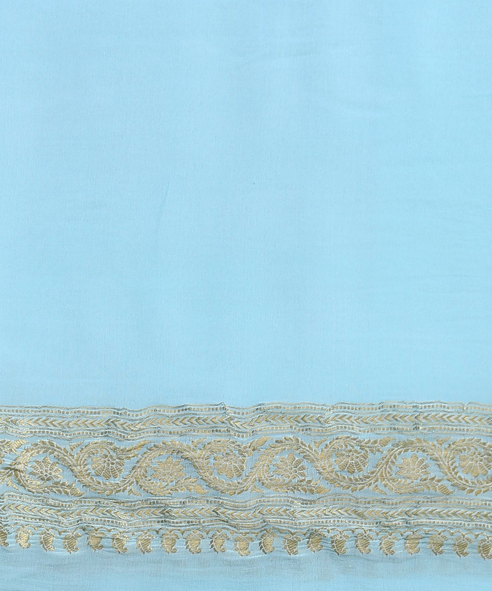 Handloom_Powder_Blue_Brocade_Georgette_Banarasi_Saree_With_Gold_Zari_Border_WeaverStory_05