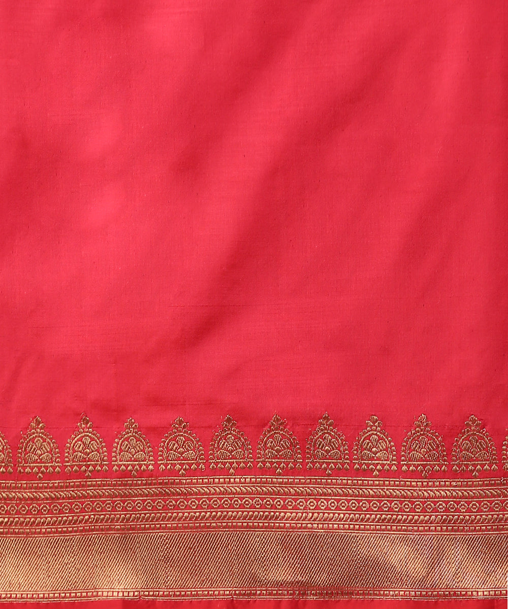 Pink_Handloom_Pure_Katan_Silk_Banarasi_Saree_With_Small_Border_And_Booti_WeaverStory_05