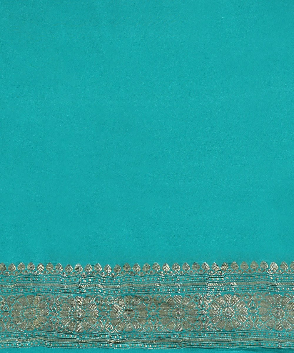 Aqua_Blue_Handloom_Chiffon_Light_Gold_Zari_Banarasi_Saree_WeaverStory_05