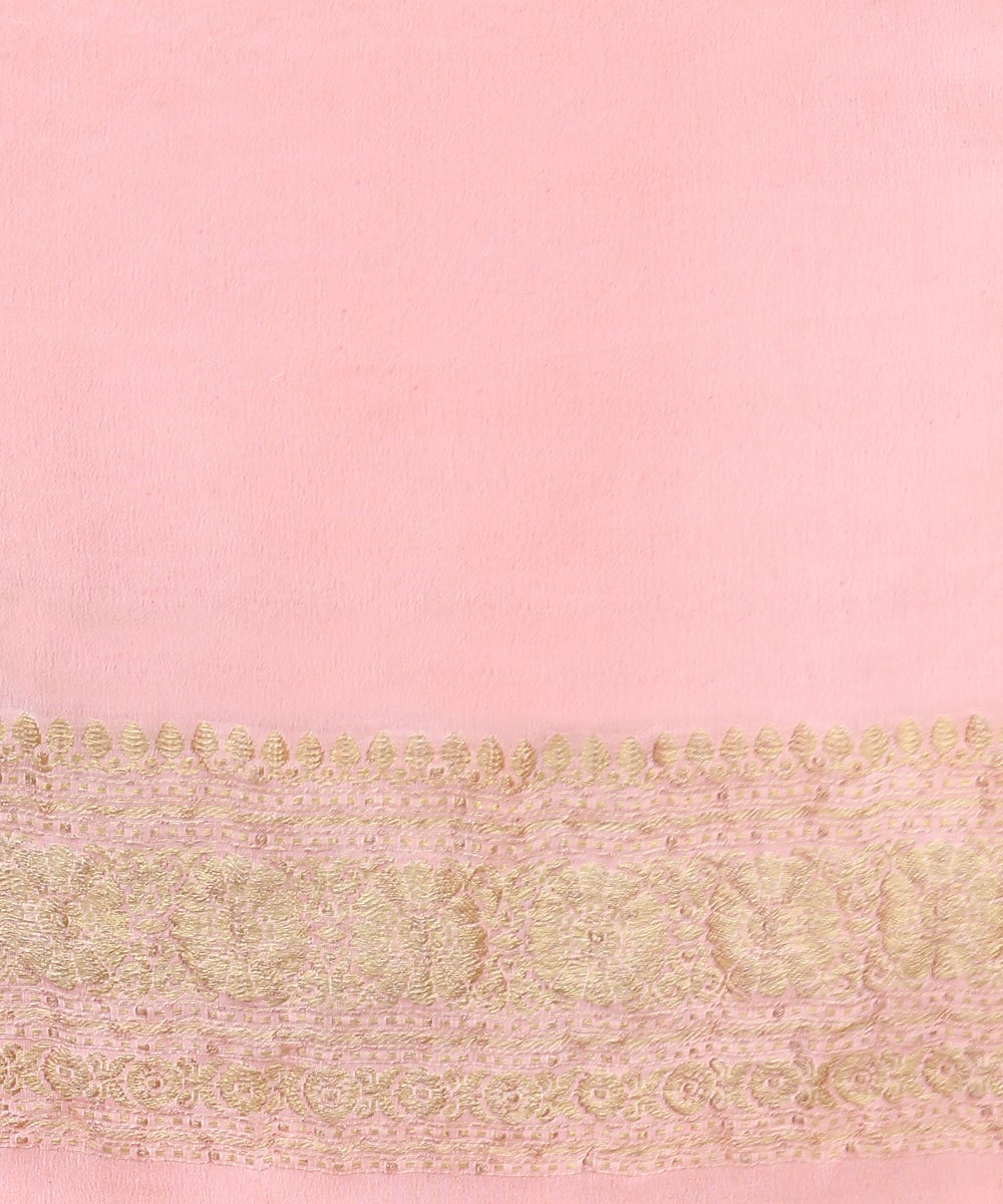 Handloom_Peach_Georgette_Zari_Tanchoi_Banarasi_Saree_With_Kadhwa_Border_WeaverStory_05