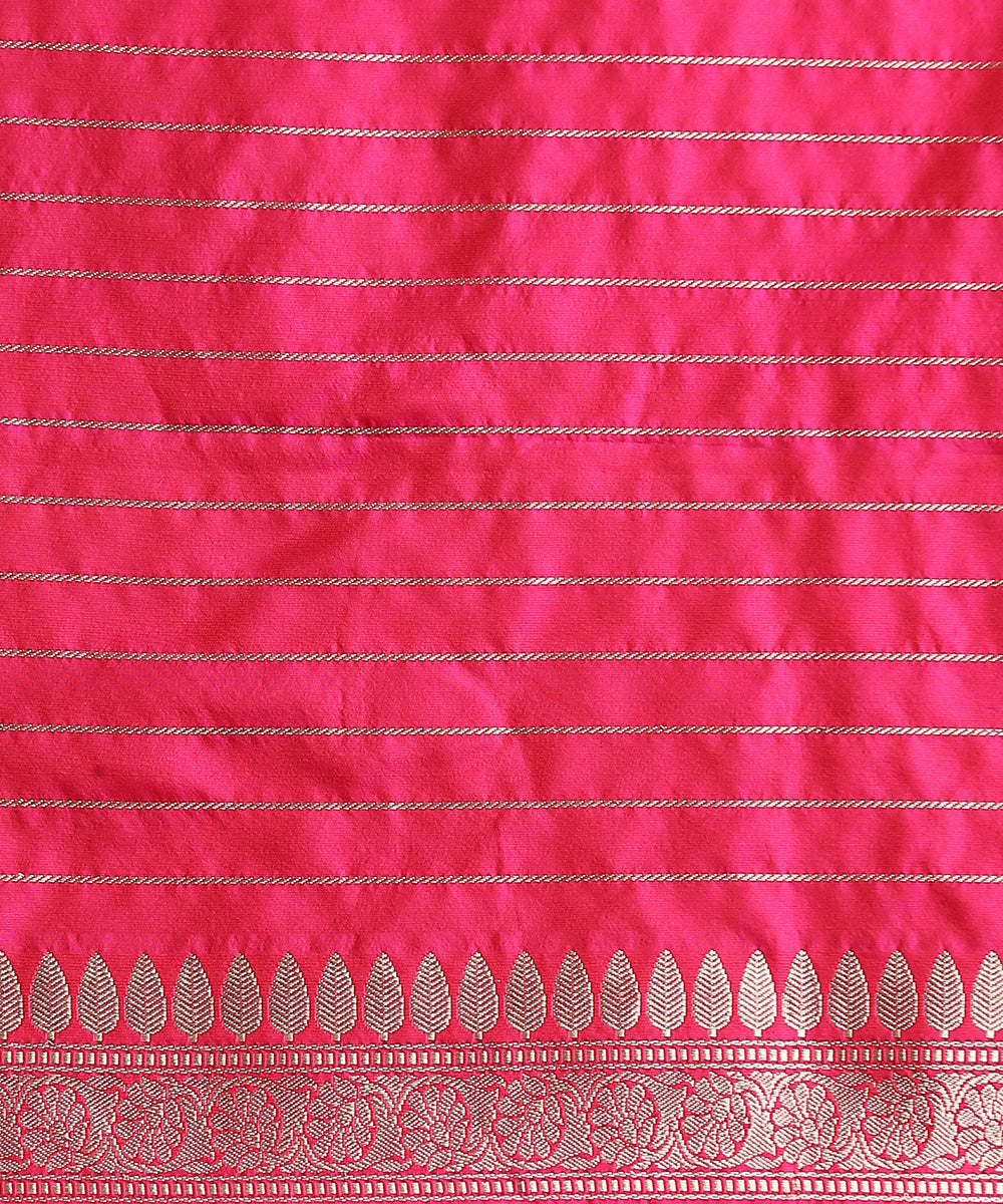 Handloom_Hot_Pink_Pure_Katan_Silk_Banarasi_Saree_Sona_Rupa_Zari_Kadhwa_Booti_WeaverStory_05
