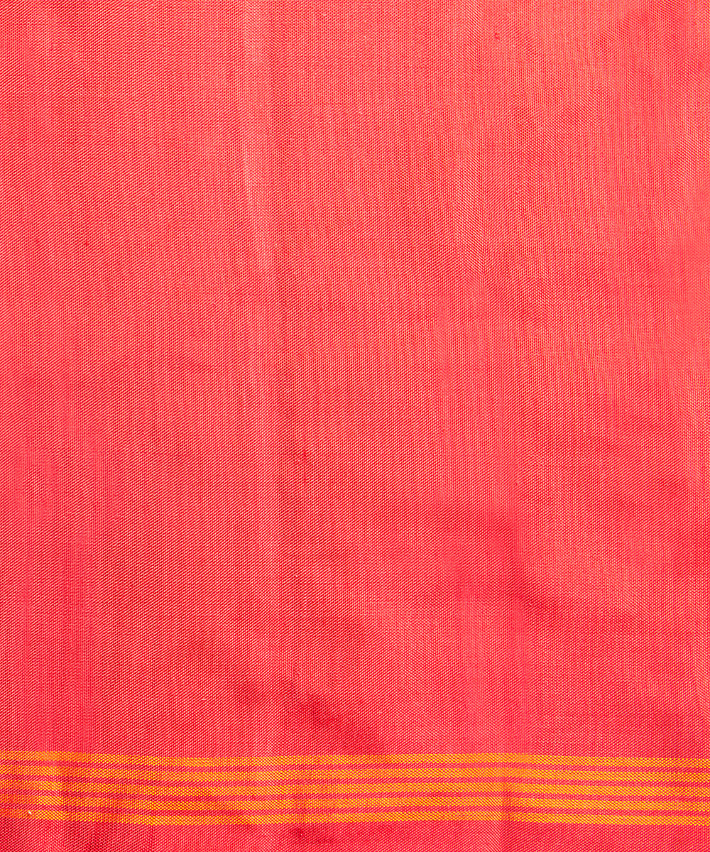 Handloom_Orange_Mulberry_Silk_Bandhani_Saree_With_Red_Patola_Border_WeaverStory_05