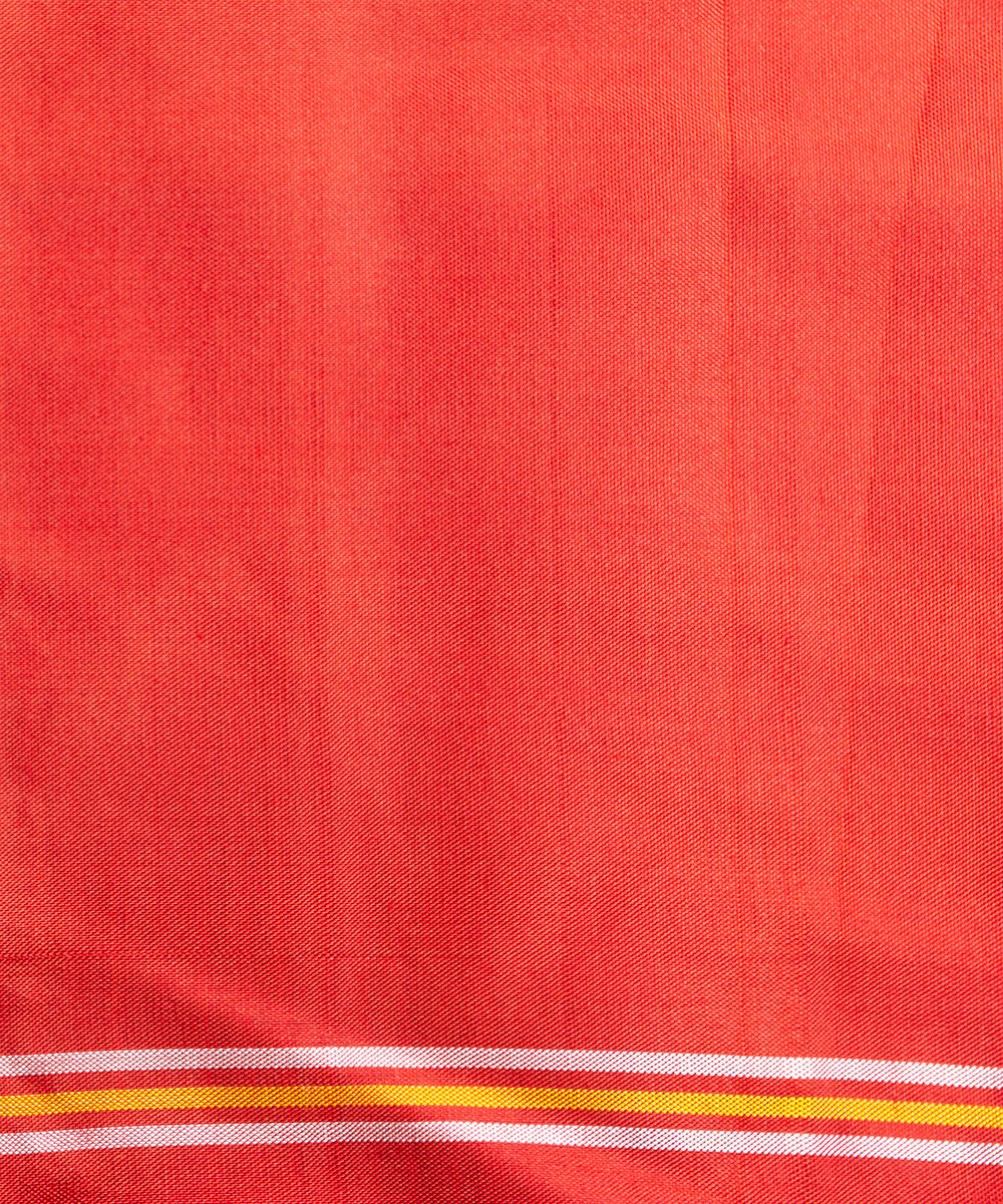 Red_Handloom_Mulberry_Silk_Patola_Saree_With_Blue_Elephant_Design_WeaverStory_05